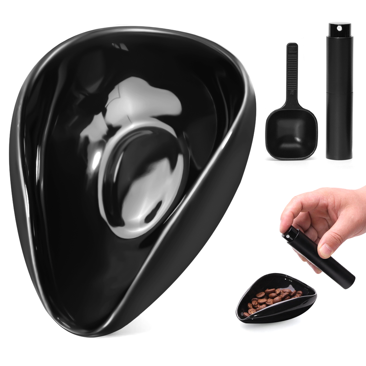 Coffee Tea Beans - Conjunto de copo e colher para