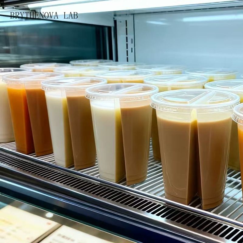 Coffee Tea Boba - Copos Plásticos Descartáveis 2 em 1,