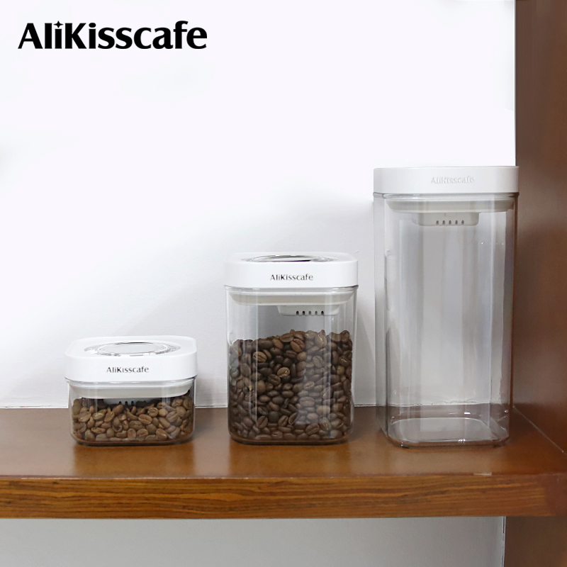 Coffee Tea Beans - Alikisscafe recipiente de armazenamento de grãos