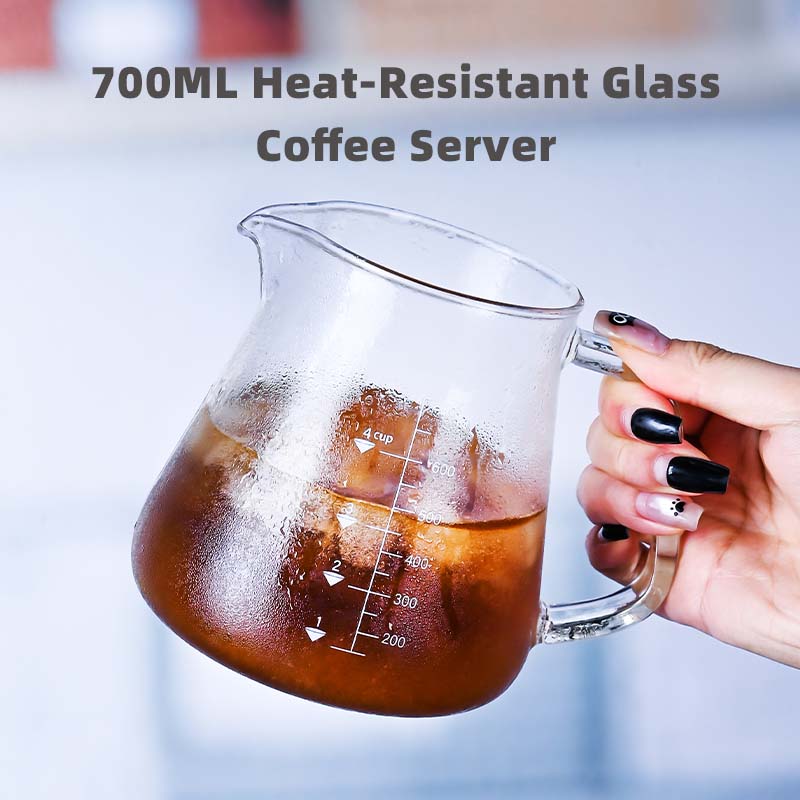 Coffee Tea Pot - Novo alto borosilicato 700ml vidro despeje