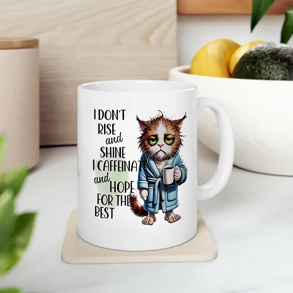 Coffee And Tea Quotes Funny - Caneca Engraçada de Gato com a