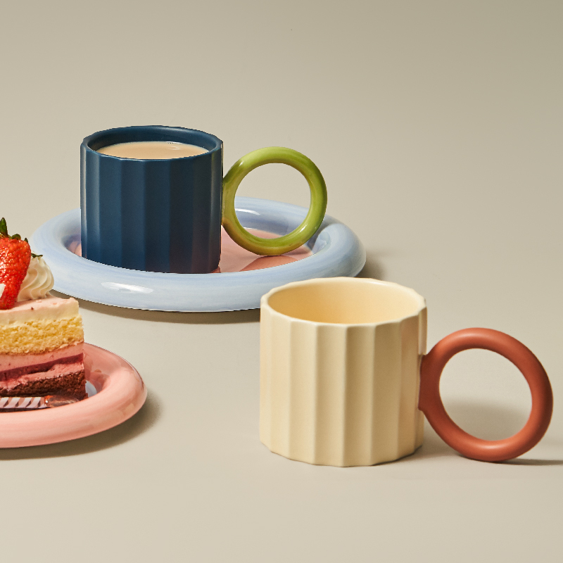 Coffee Tea Japan - Caneca cerâmica com alça grande para