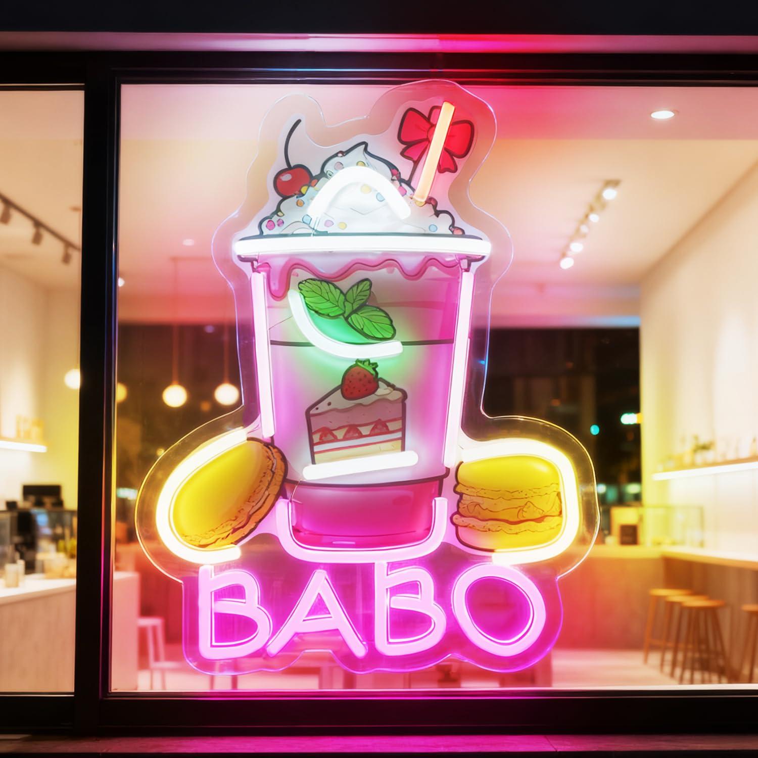 Letreiro Neon Boba: Letreiros  - Coffee Tea Boba avaliação e preço