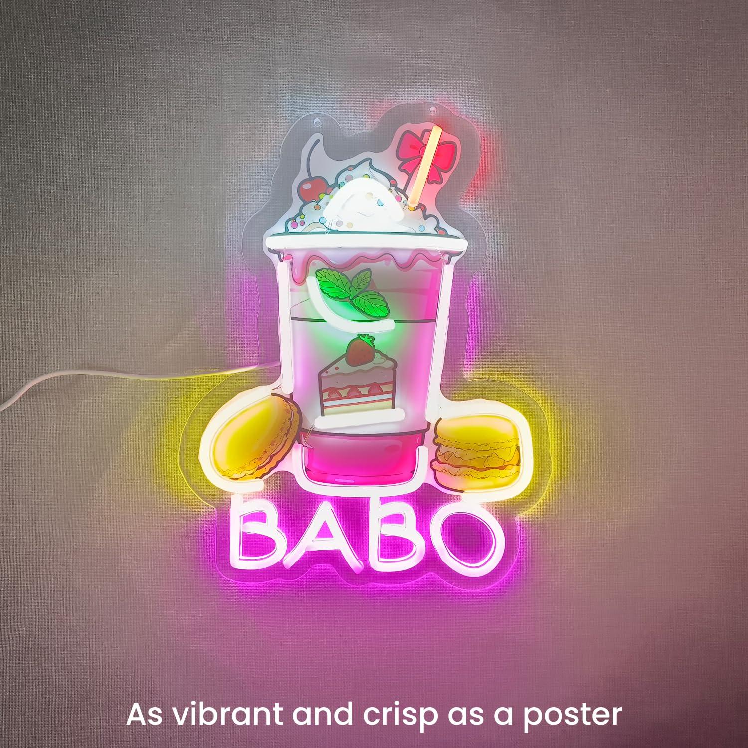 Letreiro Neon Boba: Letreiros  - Coffee Tea Boba avaliação e preço