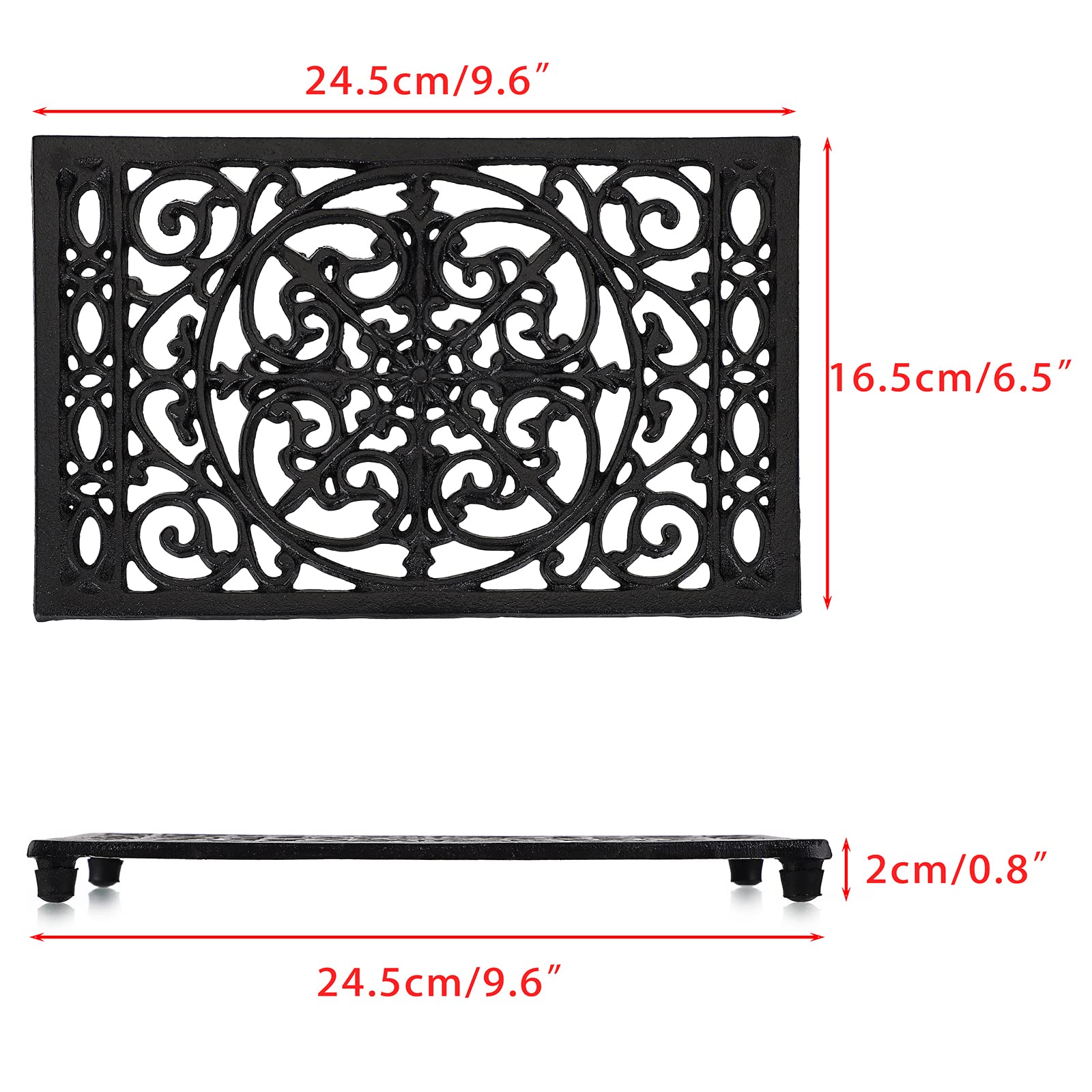 Trivet retangular de ferro fun - Cast Iron Teapot avaliação e preço