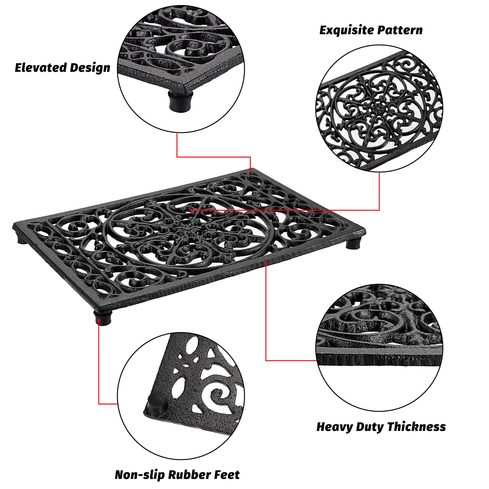 Trivet retangular de ferro fun - Cast Iron Teapot avaliação e preço