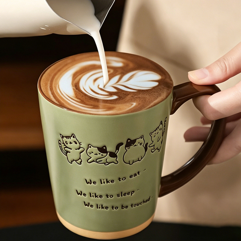 Caneca de Cerâmica Pintada à M - Coffee Tea Japan avaliação e preço