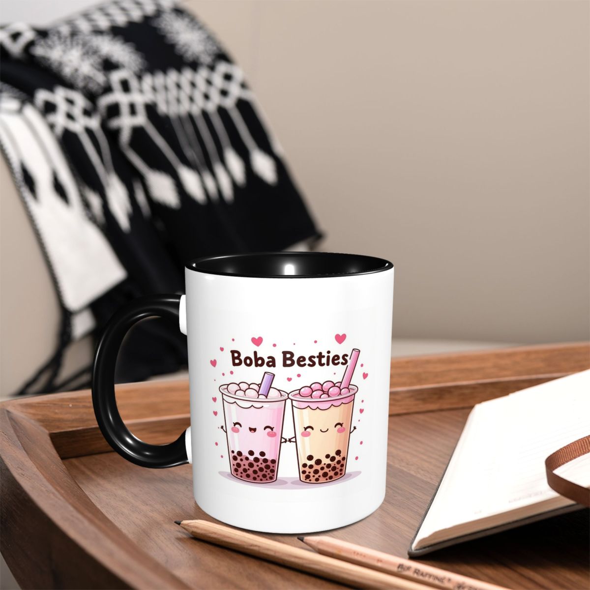 Caneca de Chá Boba Besties, Ca - Coffee Tea Boba avaliação e preço