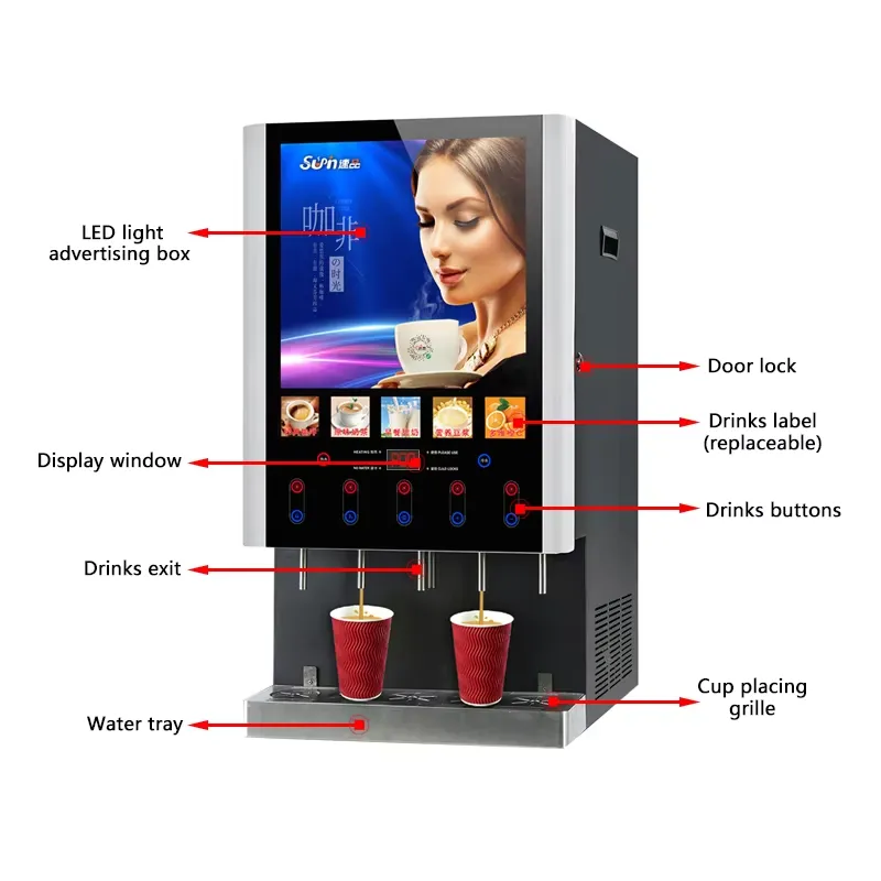 Máquina de Venda Automática de - Coffee Tea Vending Machine For Office avaliação e preço