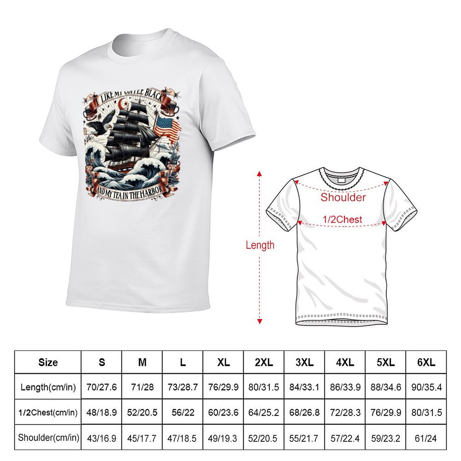 Camiseta de algodão macia e ca - Coffee And Tea Quotes Funny avaliação e preço
