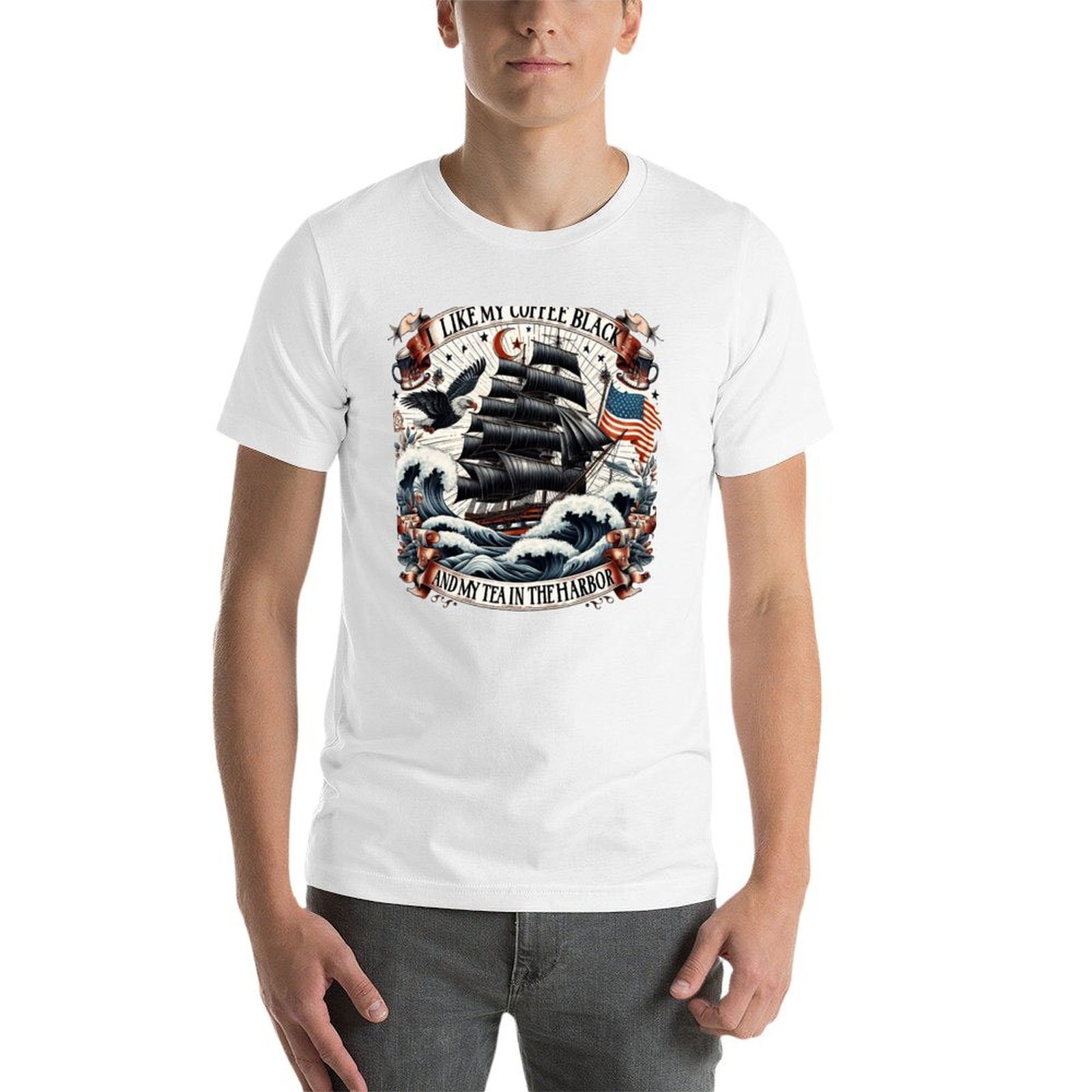 Camiseta de algodão macia e ca - Coffee And Tea Quotes Funny avaliação e preço