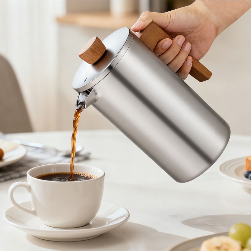 Cafeteira Francesa de Aço Inox - Coffee Tea Pot avaliação e preço