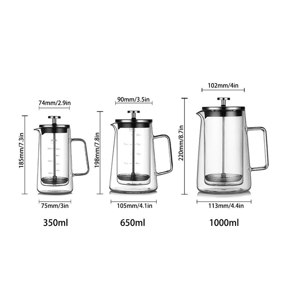 Pote de imprensa francesa de c - Coffee Tea Pot avaliação e preço