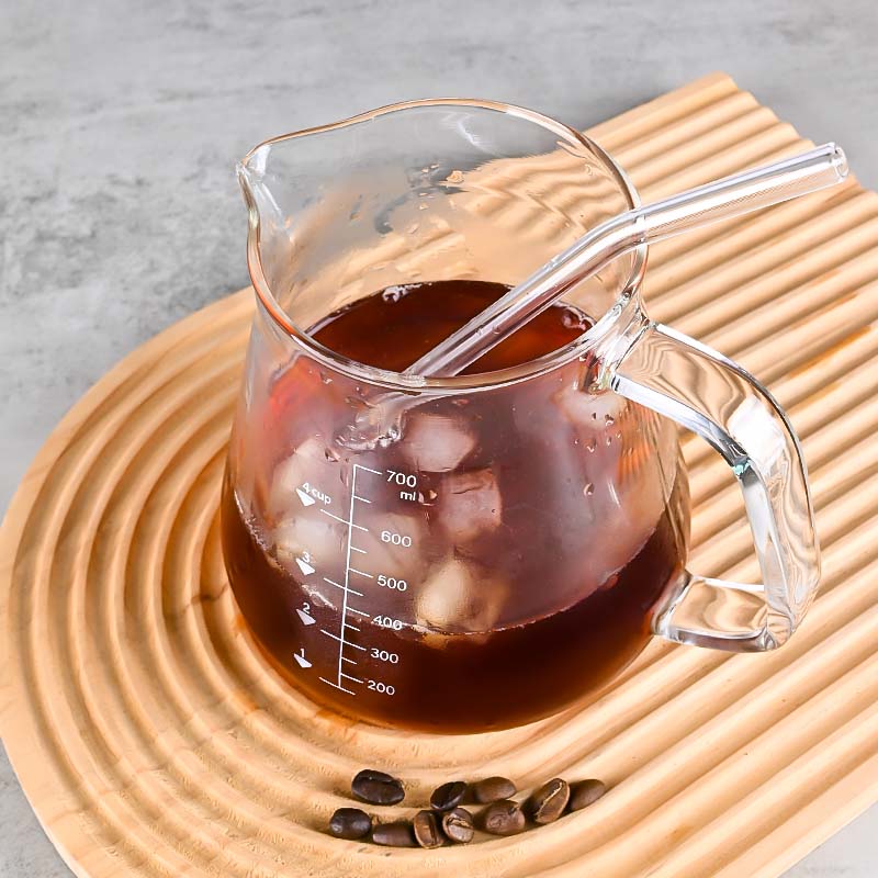 Novo alto borosilicato 700ml v - Coffee Tea Pot avaliação e preço