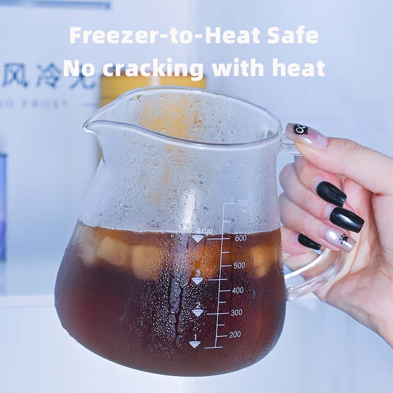 Novo alto borosilicato 700ml v - Coffee Tea Pot avaliação e preço