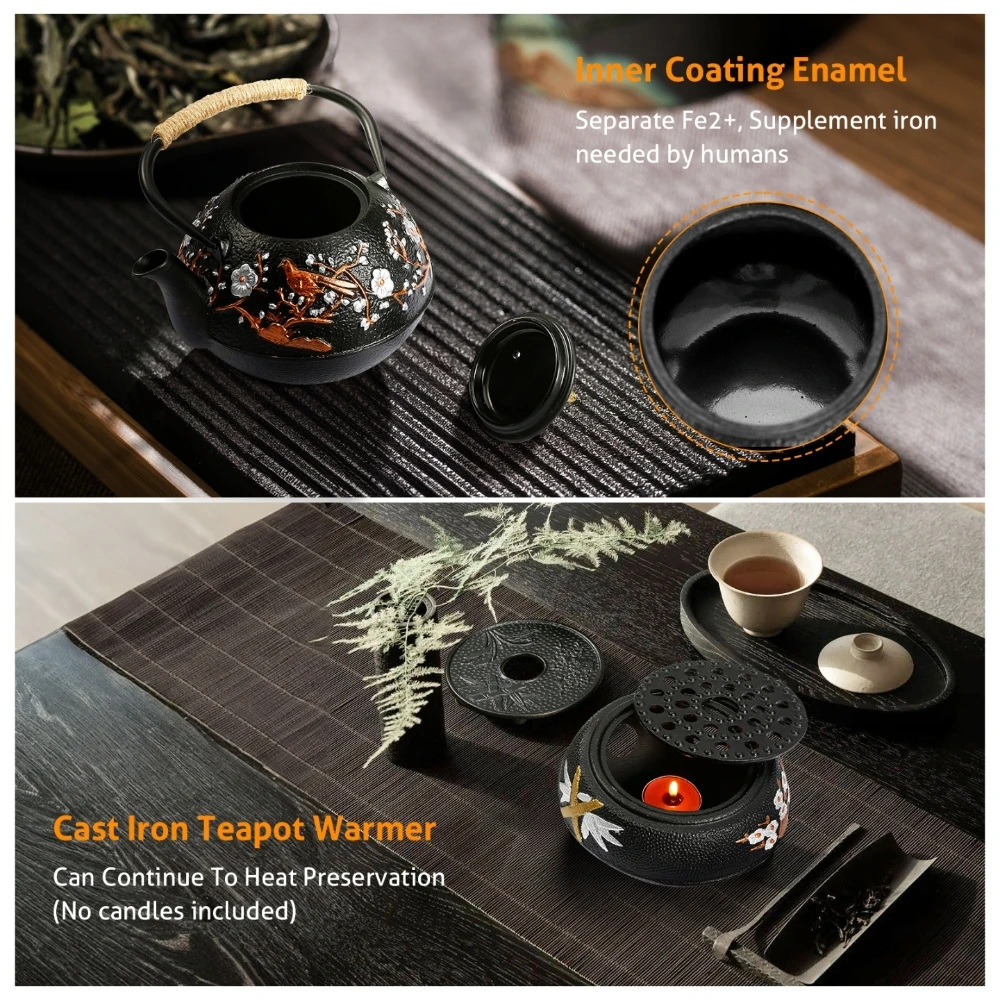 Conjunto de bule de ferro fund - Cast Iron Teapot avaliação e preço