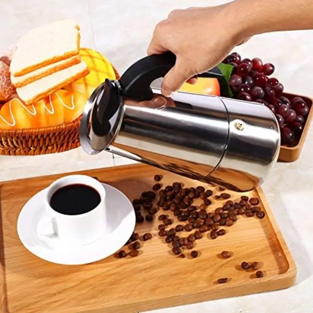 Cafeteira Mocha de Aço Inoxidá - Coffee Tea Pot avaliação e preço